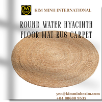 Tapis rond en jacinthe d'eau de qualité supérieure, provenant du Vietnam