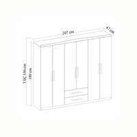 Armoire murale blanche pour chambre à coucher, design de placard à vêtements, meuble de rangement pour chambre à coucher