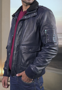 Stylish <b>Mens</b> <b>Leather</b> <b>Jacket</b> with Zippered Pockets Only for Ready-to-ship products. Soft Genuine <b>Leather</b> <b>jacket</b> for <b>men</b> - Product Image 5