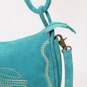 Oferta Increíble: Bolso Bandolera de Cuero Genuino Estilo Occidental con Diseño Cosido, Borlas y Flores, Color Personalizado Otoñal, Estilo Bohemio - Product Image 3