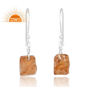 Última Venta de pendientes de piedras preciosas de citrino natural de Plata de Ley 925 joyería personalizada para mujeres regalo para ella - Product Image 1