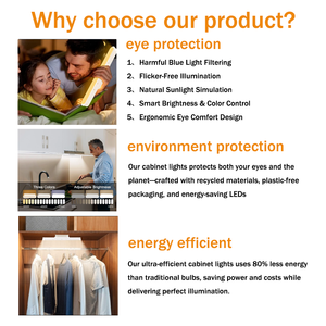 Egh pin-Powered Led an ninh Tủ ánh sáng với cảm biến chuyển động cho nhà bếp tủ quần áo chiếu sáng - Product Image 4