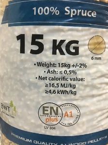 Pellets de madera de pino premium de 6 mm DIN+ y ENplus A1/A2 (Pellets de madera aprobados por BSL en bolsas de 15 kg) - Product Image 3