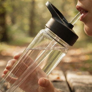 Bouteille d'eau de sport réutilisable et écologique, à large ouverture, avec couvercle sécurisé, isolation thermique, forme ergonomique, design léger pour - Product Image 6