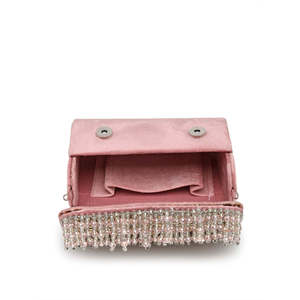 Mirror Embroidery Bohemian Fashion Clutch Bag Tassel Pearl Diamond Stone Handle Handmade Adjustable Strap Crossbody Shoulder - Product Image 5