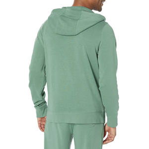 Logotipo impreso personalizado Cremallera completa Deportes Liso Verde Salvia Sudadera con capucha delgada Bordado Básicos Algodón Mezclado Sudaderas con capucha y sudaderas para hombres - Product Image 6