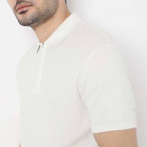 Polos con cremallera para hombre, camisetas polo de punto acanalado de manga corta, camisetas de golf informales a la moda, precios de fabricación al por mayor - Product Image 5