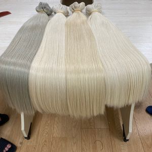 Uxury-mechones rectos de pelo marrón y Rubio, cabello virgen alineado con cutículas de colores, venta al por mayor de ietham - Product Image 3