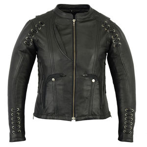 Latest 2025 Design Wholesale Plus Size Men's Slim Motorcycle Leather Jacket Zipper <b>Stand</b> Collar Front Logo-Waterproof Breathable - Product Image 4