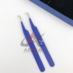 แหนบต่อขนตาปลอมทำจากสเตนเลสสตีล90องศาคุณภาพสูงเพื่อการต่อขนตาปลอมแบบยั่งยืน - Product Image 3