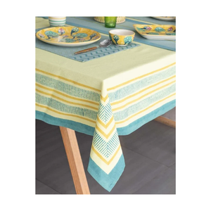 Classic Printed 220 GSM GOTS Certified Anti-Shrink Wedding Linen Cotton Linen <b>Tablecloth</b> <b>Square</b> Plant Pattern Washable Home Dec - Product Image 2