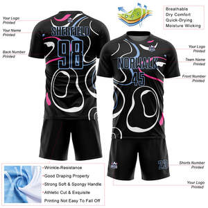 Fournisseur de Tenues de Football Personnalisables à Faible MOQ – Ensembles Maillots de Foot en Gros, Vêtements de Sport Respirants, Tissu Écologique à Séchage Rapide - Product Image 2