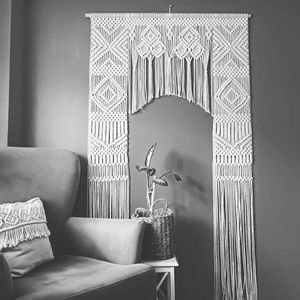 Decoración de Pared de Macramé Estilo Boho, Artesanía en Algodón, Fondo para Bodas y Fiestas, Material de Ratán para el Hogar y Restaurantes - Product Image 1