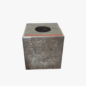 Servilletero de Metal dorado Premium moderno, caja organizadora de pañuelos decorativa para el hogar para sala de estar, baño, excelente precio - Product Image 2