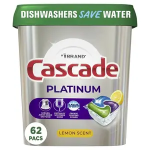 Каскадное Платиновое средство для мытья посуды, лимонный аромат, 62 карат