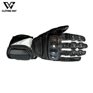 New Full <b>Finger</b> Custom Logo Touch Screen Leather Motorbike Gloves Breathable Waterproof Protective Riding Gloves - Product Image 6
