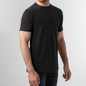 Camiseta de Hombre Lisa de Algodón 100% con Logotipo Personalizado al por Mayor, Camisetas Negras Casuales para Hombre a Bajo Precio - Product Image 6
