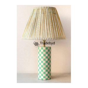 Elegante Lámpara con Incrustaciones de Hueso, Iluminación Decorativa Hecha a Mano para Mesa de Salón, Tradebyd - Product Image 2