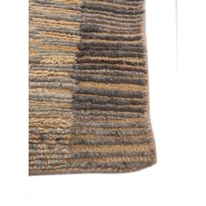 พรมขนสัตว์ถักมือสีเบจน้ำตาล รุ่น Re-1525 ลายทางแบบอัฟกัน รูปทรงสี่เหลี่ยมผืนผ้า สำหรับตกแต่งบ้าน ห้องนั่งเล่น และทางเดิน - Product Image 4