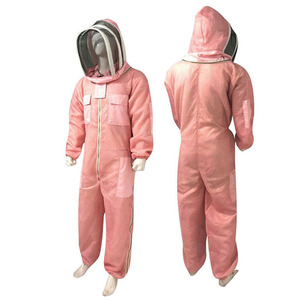 Custom <b>Waterproof</b> Beekeeping Coverall Breathable Cotton Bee Proof Protective <b>Work</b> Uniform with Full Body Veil - Product Image 3