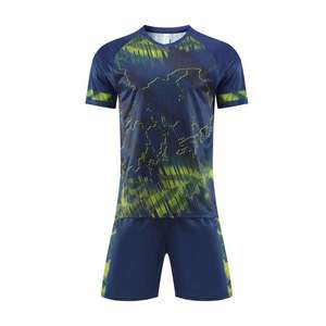 Boys <b>girls</b> <b>football</b> uniform <b>kit</b> breathable short sleeve soccer teamwear polyester jersey - Product Image 4