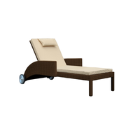 Chaise longue de piscine en rotin, transat de piscine écologique, transat de jardin pour hôtel, villa, maison et plage