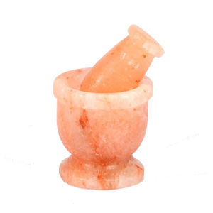 Recién llegado, juego de mortero y mortero de sal natural del Himalaya, lo mejor para especias, hierbas y condimentos de Pakistán - Product Image 6