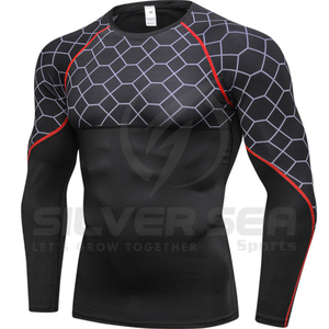 Men's Casual <b>Workout</b> BJJ MMA Compression Shirt Sublimated Breathable Quick Dry Eco-Friendly <b>Long</b> <b>Sleeves</b> Custom Logo Tank <b>Top</b> - Product Image 2