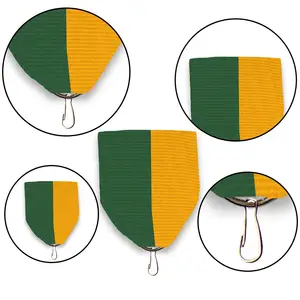 Hot Sells Personalized Customized Medal Ribbon Drape Green & Yellow