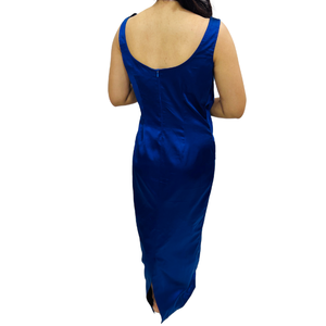 Vestido de noche de lujo para mujer personalizado nuevo diseño de gran oferta sin mangas de alta calidad Casual elegante satén ropa de fiesta vestido para mujer - Product Image 5