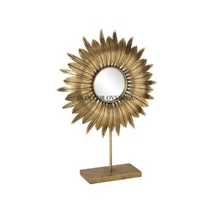 Recién llegado, hojas recubiertas de polvo de Color negro y Granada chapada en oro, escultura de forma redonda de diseñador, suministros de decoración del hogar - Product Image 3