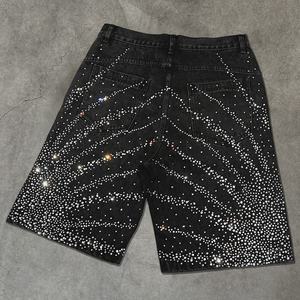 Shorts Bermuda Homme Taille Haute à Paillettes Style Urbain en Toile de Coton avec Boutons et Motif à Pois - Product Image 2