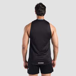 เสื้อกล้ามแขนตกสีดำสำหรับผู้ชาย - Product Image 2