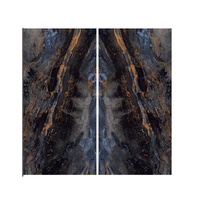 2023 grandes dalles de carreaux muraux vague noir 1600*3200*12mm carreaux de dalle émaillée polie en porcelaine pour fond de vie finition brillante