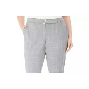 Pantaloni da Completo Stampati con Cintura per Donna Taglie Forti Calvin Klein, Grigio - Taglia 16 Plus - Product Image 3