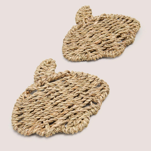 Posavasos redondo absorbente para decoración de mesa, posavasos de algas marinas para posavasos tejidos para bebidas - Product Image 1