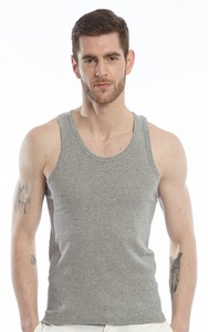 เสื้อกล้ามออกกำลังกายผู้ชายแบบแห้งเร็วสำหรับฤดูร้อน ผลิตตามสั่ง ระบายอากาศได้ดี เหมาะสำหรับฟิตเนสและกีฬา สไตล์ลำลอง ถักทอ พิมพ์ลายแบบซับลิเมชั่น - Product Image 3
