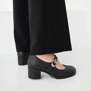 Chaussures Mary Jane pour femmes [JSHOE] en cuir d'agneau véritable fait main, talon moyen de 4,5 cm, confortables, décontractées, pour la marche - Product Image 3