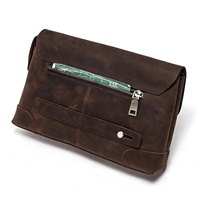 Dompet Wanita Model Baru Fashionable Tahan Lama Kapasitas Besar Tempat Ponsel Dompet Panjang Kulit Asli Vintage Custom