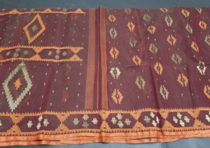 Nueva llegada Deshi Dhakai Jamdani Sharee calidad de exportación para mujeres JAMDANI tela azul rojo verde dorado cielo azul de Bangladesh - Product Image 6