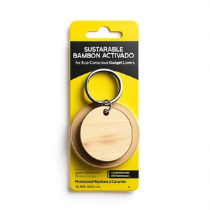 Portachiavi in Bambù Sostenibile per Amanti degli Oggetti Ecologici - Product Image 3