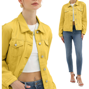 Chaqueta Vaquera de Manga Larga con Puños y Botones, Nueva Llegada de Fábrica, Personalizable, Venta al por Mayor a Precios Económicos para Mujer - Product Image 5