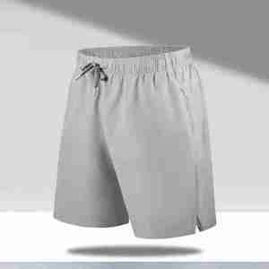 Pantalones Cortos Deportivos para Hombre, Pantalón Informal, Tejido Transpirable, Elástico, Cintura Media, Patrón Sólido, Teñido Liso, Novedad - Product Image 2