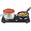 Table de cuisson à induction double Uten 1500W+750W avec plaque en acier inoxydable, contrôle de thermostat séparé et commandes lumineuses - Product Image 5