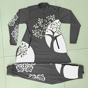 Long Sleeve Swim Set with <b>Leggings</b> Muslim Women's Modest Swimsuit Set Quick-Dry Full Body Swimwear Islamic Burkinis Wear - Product Image 1