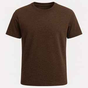 Camiseta de Hombre al por Mayor, de Alta Calidad, Informal, de Punto, Transpirable, Ecológica, de Color Sólido, de Media Manga, de Secado Rápido, Corte Regular, Cuello Redondo - Product Image 1