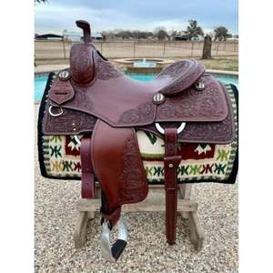 Artisanat Selle de cheval de course antique en cuir véritable Style anglais Absorbant la transpiration Écologique Longue durée Luxe Fait main - Product Image 6