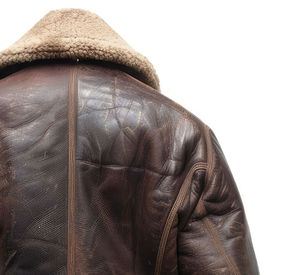 Best-seller Blouson bombardier d'hiver en cuir de mouton premium pour hommes avec logo personnalisé style High Street nouvel enduit traité - Product Image 3