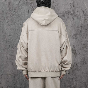 Pull-over en molleton Streetwear ensemble de pantalons de survêtement et sweat à capuche épais avec logo personnalisé fabricants vente en gros usine survêtements pour hommes - Product Image 3