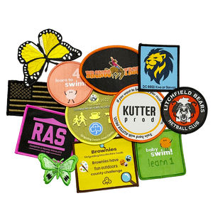 Custom Embroidery Patches-Low Cost Factory Direct Custom Logo & Heart Shape Eco-Friendly Woven Fabric for Hats & Bags Unisex DIY - Product Image 2